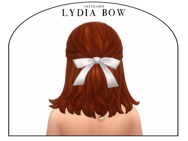 Sims 4 — Lydia Bow (Children) by arethabee — lydia hair bow - used to change lilith hair's bow color - under brow ring