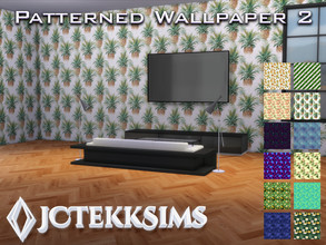 Sims 4 — Patterned Wallpaper 2 by JCTekkSims — Created with love by your friendly neighborhood creator, JCTekkSims.