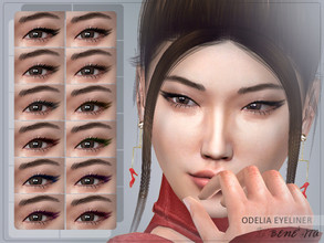 Sims 4 — Odelia Eyeliner [HQ] by Benevita — Odelia Eyeliner Makeup Category HQ Mod Compatible 12 Swatches For Female