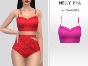 Sims 4 — Nelly Bra by Puresim — Cute bra in 4 swatches.