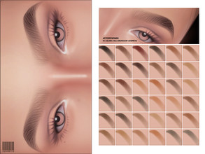 Sims 4 — Thick Eyebrows | N68 by cosimetic — - Female/Male - 45 Swatches - Custom thumbnail Enjoy!