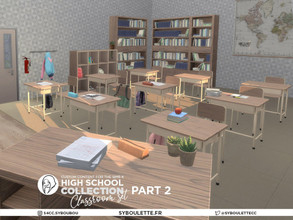 Sims 4 — Patreon release - High school Classroom set part 2 by Syboubou — This is a set that came with the release of the