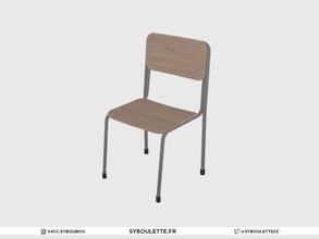 Sims 4 — Highschool Classroom - Chair by Syboubou — Desk chair assorted with the desk from this set.