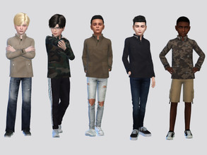 Sims 4 — Doyle Jacket Boys by McLayneSims — TSR EXCLUSIVE Standalone item 5 Swatches MESH by Me NO RECOLORING Please