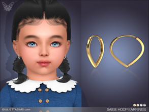 Sims 4 — Saige Hoop Earrings For Toddlers by feyona — Saige Hoop Earrings For Toddlers come in 4 colors of metal: yellow