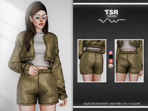 Sims 4 — QUILTED SET-292 (SHORT) BD847 by busra-tr — 10 colors Adult-Elder-Teen-Young Adult For Female Custom thumbnail