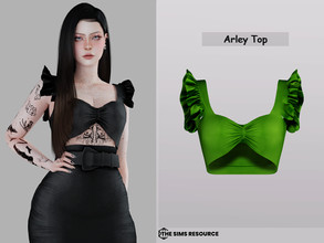 Sims 4 — Arley Top by couquett — Top For your female sims -12 swatches - new mesh - HQ mod Compatible - Custom thumbnail