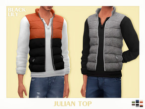 Sims 4 — Julian Top by Black_Lily — YA/A/Teen 6 Swatches New item