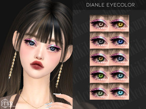 Sims 4 — Dianle Eyecolor by Kikuruacchi — - It is suitable for Female and Male. ( Toddler to Elder ) - 10 swatches - Face