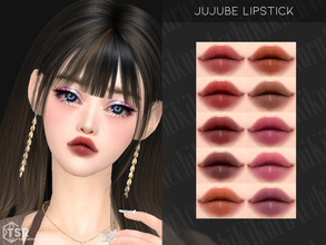 Sims 4 — Jujube Lipstick by Kikuruacchi — - It is suitable for Female and Male. ( Teen to Elder ) - 10 swatches - HQ