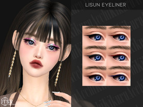 Sims 4 — Lisun Eyeliner by Kikuruacchi — - It is suitable for Female and Male. ( Teen to Elder ) - 6 swatches - HQ
