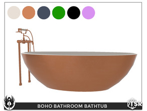 Sims 4 — Boho Bathroom Bathtub by nemesis_im — Bathtub from Boho Bathroom Set - 6 Colors - Base Game Compatible 
