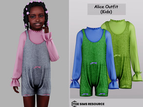Sims 4 — Alice Outfit (Kids) by couquett — outfit for your cute kids sims - 16 swatches - new mesh - HQ mod Compatible -