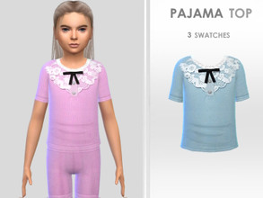 Sims 4 — Pajama Top by Puresim — Pajama top for children 3 swatches.