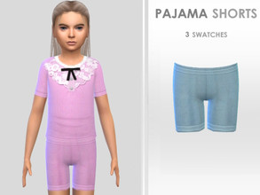 Sims 4 — Pajama Shorts by Puresim — Pajama shorts for children. 3 swatches.