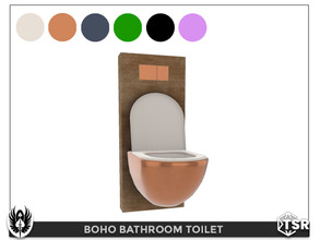 Sims 4 — Boho Bathroom Toilet by nemesis_im — Toilet from Boho Bathroom Set - 6 Colors - Base Game Compatible 