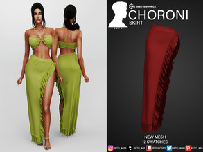 Sims 4 — Choroni (Skirt) by Beto_ae0 — Beach skirt, enjoy it - 12 colors - New Mesh - All Lods - All maps