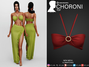 Sims 4 — Choroni (Top) by Beto_ae0 — Beach top with many colors, enjoy it - 12 colors - New Mesh - All Lods - All maps 