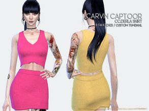 Sims 4 — CC.Derla Skirt by carvin_captoor — Created for sims4 All Lod 6 Swatches Don't Recolor And Claim you own (YOU CAN