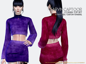 Sims 4 — CC.Nana Top Set by carvin_captoor — Created for sims4 All Lod 6 Swatches Don't Recolor And Claim you own (YOU