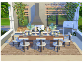 Sims 4 — Simple Dining by lotsbymanal — A modern dining deck to enjoy the outdoor..