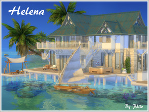 Sims 4 — Helena (No CC) by philo —  Built in Sulani, this 4 bedrooms home would be perfect for a medium family. It's