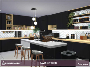 Sims 4 — Savia Kitchen by Sedricia — Please use "bb.moveobjects on" before place the room Compatible with base