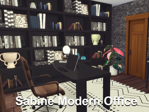 Sims 4 — Sabine Modern Office | Only TSR CC by GenkaiHaretsu — Modern office for Sabine Shell