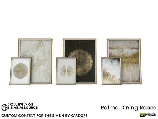 Sims 4 — Palma Dining Room Pictures by kardofe — Two wall-mounted pictures, to be placed on the floor or on a piece of