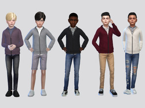 Sims 4 — Rowan Sweatshirt Boys by McLayneSims — TSR EXCLUSIVE Standalone item 8 Swatches MESH by Me NO RECOLORING Please