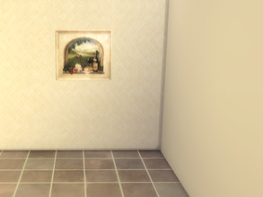 Sims 4 — Kitchen Wall Set With Mural 2 by yuxmara2710 — Kitchen Wall Set With Mural