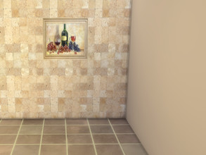 Sims 4 — Kitchen Wall Set With Mural 4 by yuxmara2710 — Kitchen Wall Set With Mural