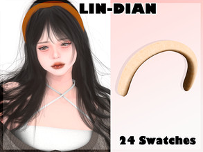 Sims 4 — Thick Headband by LIN_DIAN — - New Mesh. - ALL Lods. - 24 Swatches.