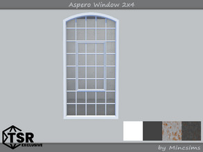 Sims 4 — Aspero Window 2x4 by Mincsims — 2 tiles, medium wall 4 swatches