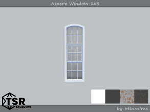 Sims 4 — Aspero Window 1x3 by Mincsims — 1 tile, short wall 4 swatches