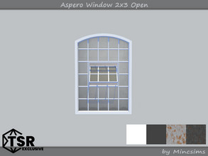 Sims 4 — Aspero Window 2x3 Open by Mincsims — 2 tiles, short wall 4 swatches