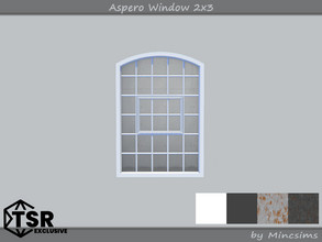 Sims 4 — Aspero Window 2x3 by Mincsims — 2 tiles, short wall 4 swatches