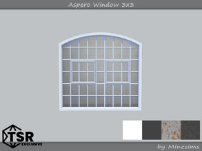 Sims 4 — Aspero Window 3x3 by Mincsims — 3 tiles, short wall 4 swatches