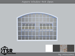 Sims 4 — Aspero Window 4x3 Open by Mincsims — 4 tiles, short wall 4 swatches