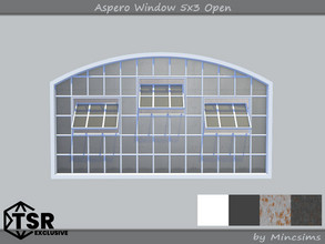Sims 4 — Aspero Window 5x3 Open by Mincsims — 5 tiles, short wall 4 swatches