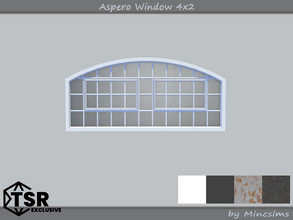 Sims 4 — Aspero Window 4x2 by Mincsims — 4 tiles, short wall 4 swatches