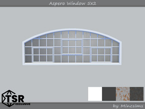 Sims 4 — Aspero Window 5x2 by Mincsims — 5 tiles, short wall 4 swatches