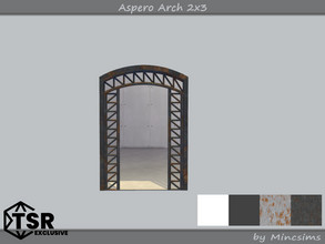 Sims 4 — Aspero Arch 2x3 by Mincsims — 2 tiles, short wall 4 swatches