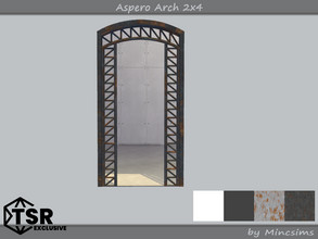 Sims 4 — Aspero Arch 2x4 by Mincsims — 2 tiles, medium wall 4 swatches