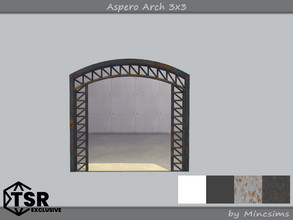 Sims 4 — Aspero Arch 3x3 by Mincsims — 3 tiles, short wall 4 swatches