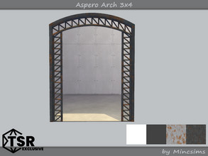 Sims 4 — Aspero Arch 3x4 by Mincsims — 3 tiles, medium wall 4 swatches