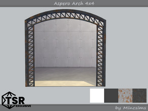 Sims 4 — Aspero Arch 4x4 by Mincsims — 4 tiles, medium wall 4 swatches