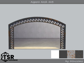 Sims 4 — Aspero Arch 5x3 by Mincsims — 5 tiles, short wall 4 swatches