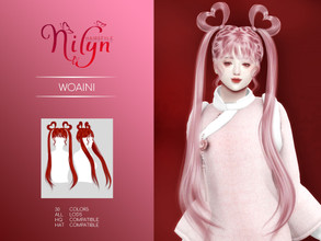 Sims 4 — WO AI NI - NEW MESH   by Nilyn — Mesh by Nilyn 20 Swatches All LOD Compatible HQ Compatible HAT Compatible
