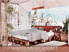 Sims 4 — Winter Inn Bedroom 2 by MychQQQ — Value: $ 12,738 Size: 7x6